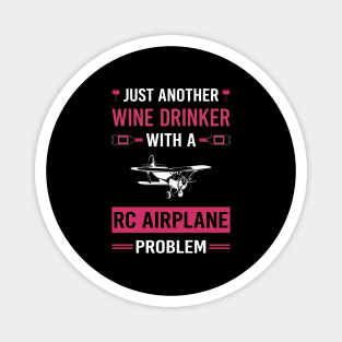 Wine Drinker RC Airplane Airplanes Plane Planes Magnet